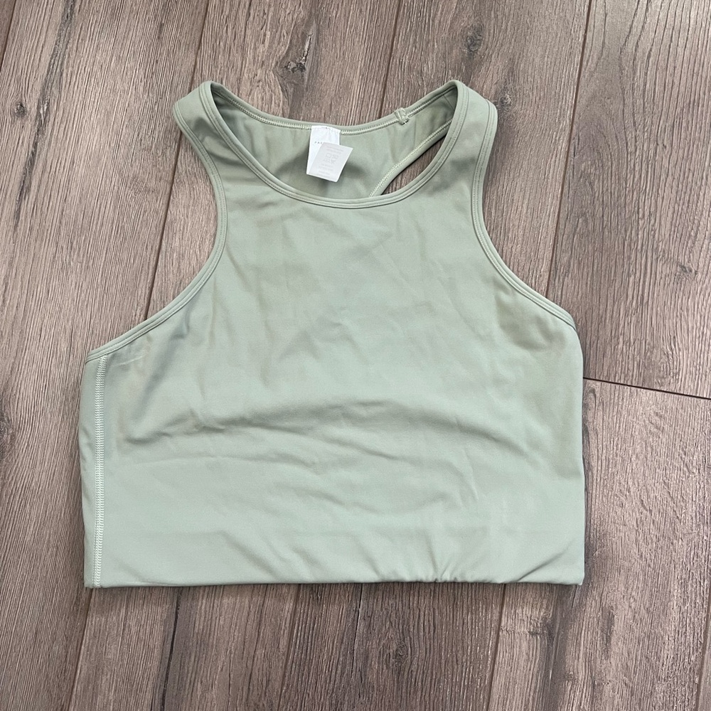 Paragon crop/sports bra 2XL sage green